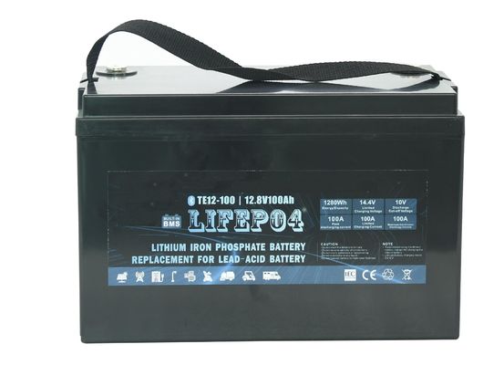 Draagbare ABS 12v 100ah Lithiumlifepo4 Batterij voor Reservemacht